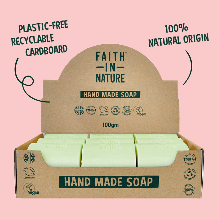 Box of 18 unwrapped Aloe Vera soaps