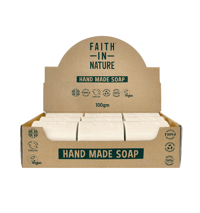 Box of 18 Unwrapped Natural Tea Tree Soaps - Vegan Soaps - Faith In Nature
