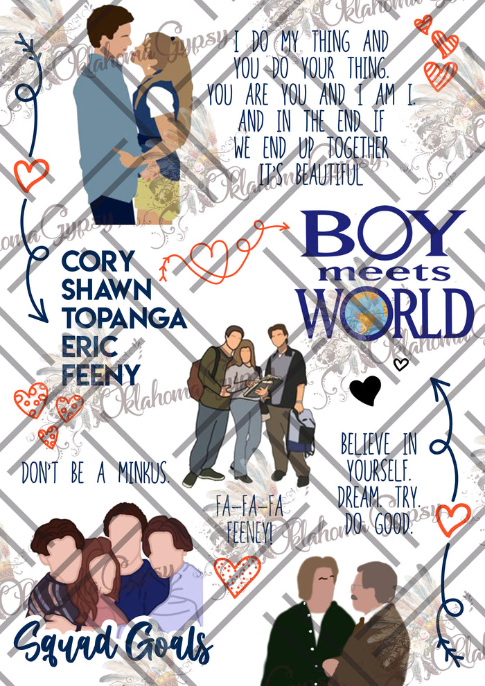 Boy Meets World Inspired Digital File