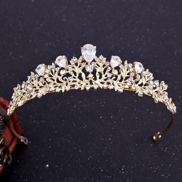 Wedding Jewelry and Accessories - Bridal 3-Piece Jewelry Set With Tiara - Available in Gold and Silver