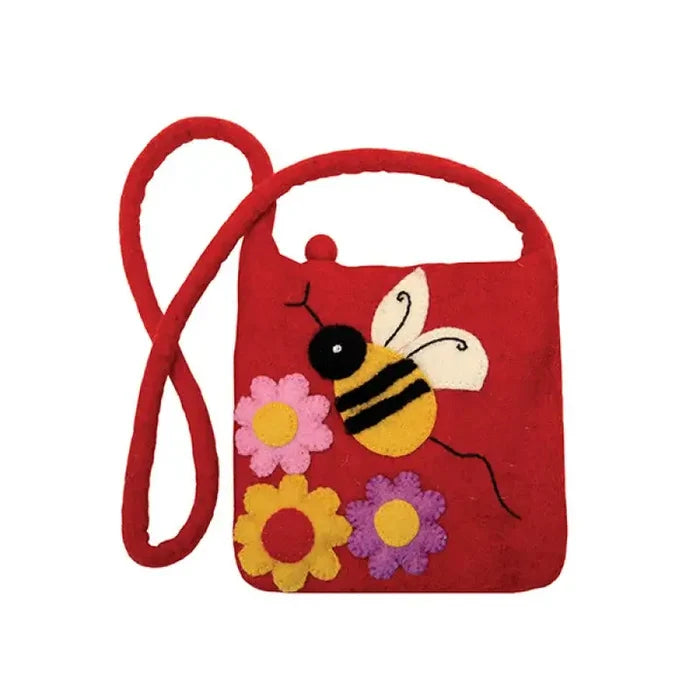 Bumble Bee Cross Body Kids Bag Red