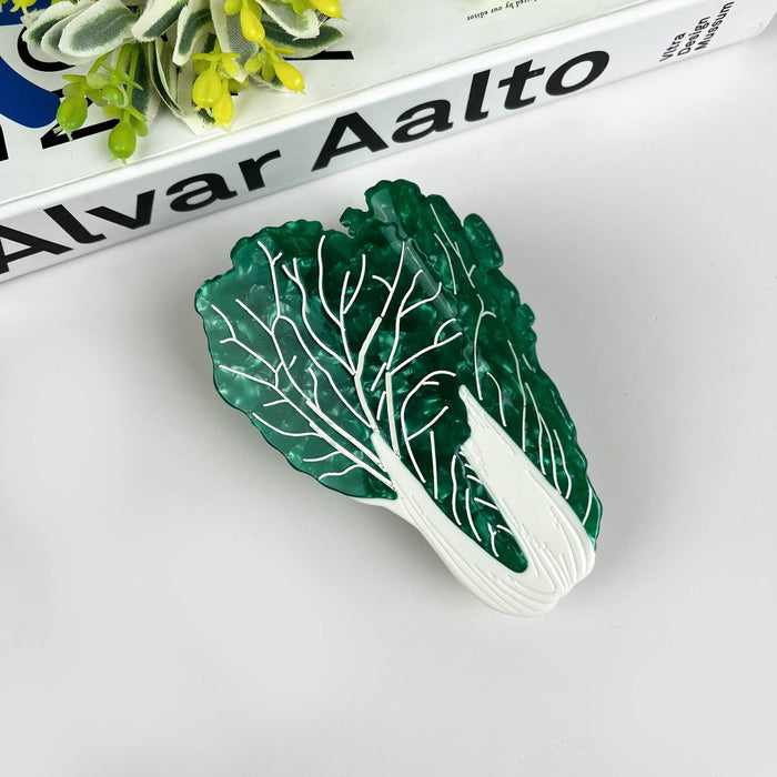Cabbage Claw Clip, Vegetable Hair Clip: Green