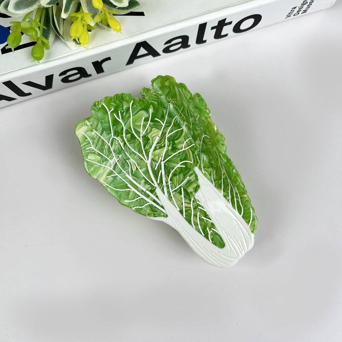 Cabbage Claw Clip, Vegetable Hair Clip: Green