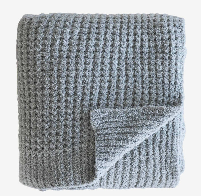 Caden Lane Luxe Baby Waffle Blanket 40x30 - Moon