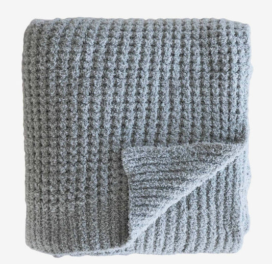 Caden Lane Luxe Baby Waffle Blanket 40x30 - Moon