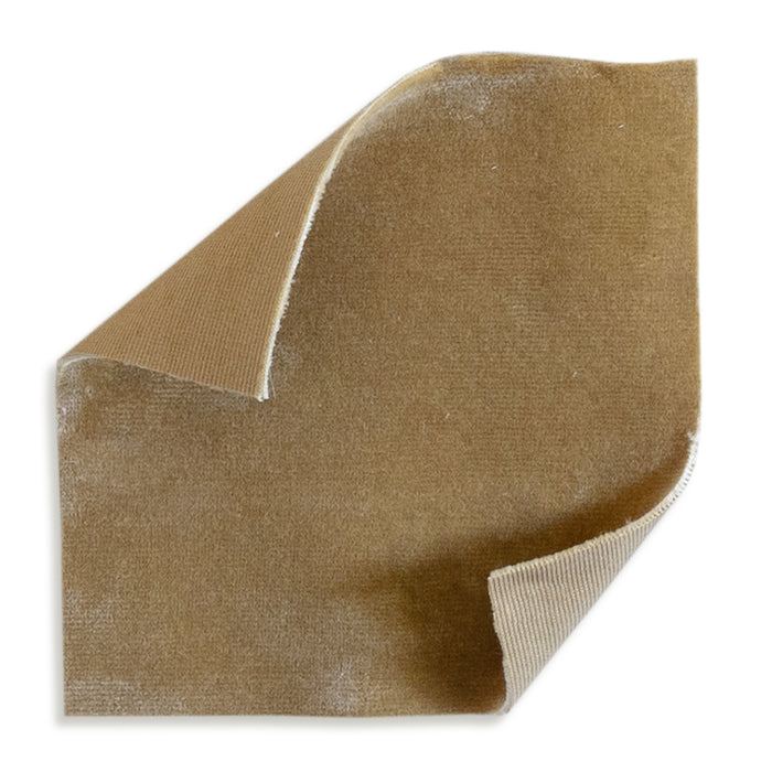Camel Velvet Hudson Headboard camel velvet fabric swatch, made to order in the USA with short lead times