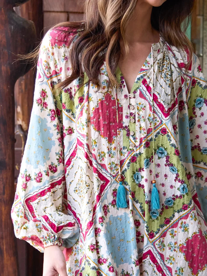 Camille Mini Dress - Handkerchief Mix-view 2