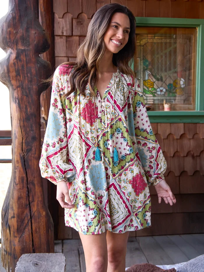 Camille Mini Dress - Handkerchief Mix-view 3