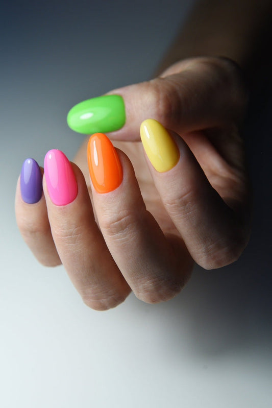 CANDY NEON PASTILLES Press On Nails for Summer, Party, customizable, reusable, handmade nails, personalised gift, oval, short square, long – Luxury Handmade Reusable Press On Nails