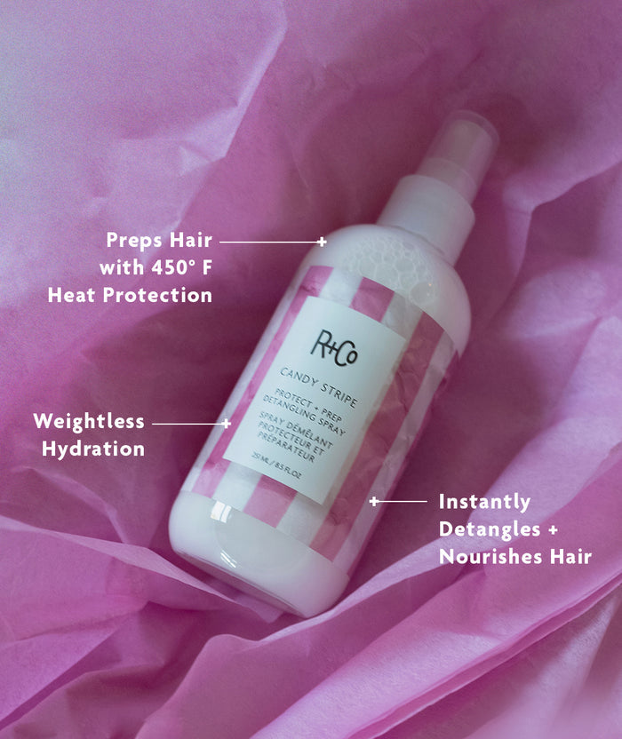 CANDY STRIPE Protect + Prep Detangling Spray