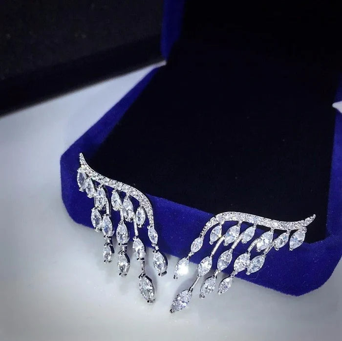 Wedding Jewelry - Cubic Zirconia Bridal Earrings - Available in Silver, Rose Gold and Yellow Gold