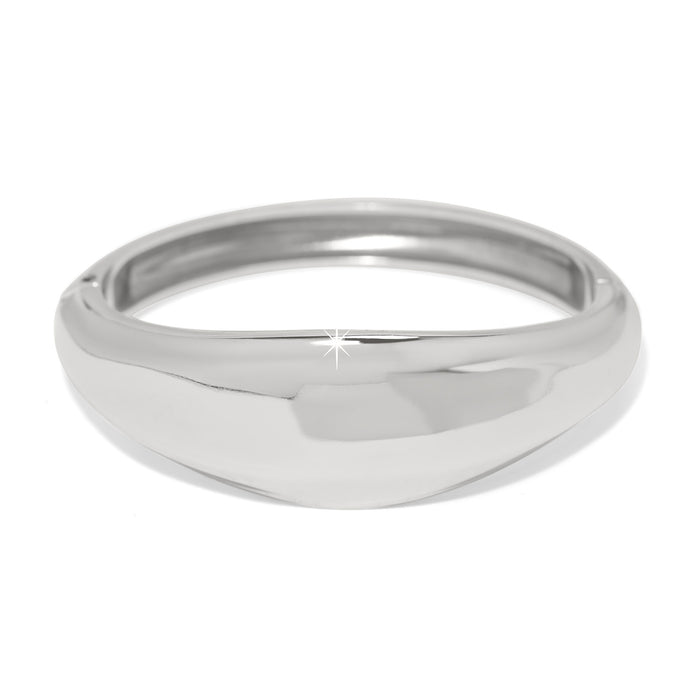 Cascade Lumina Hinged Bangle-Silver