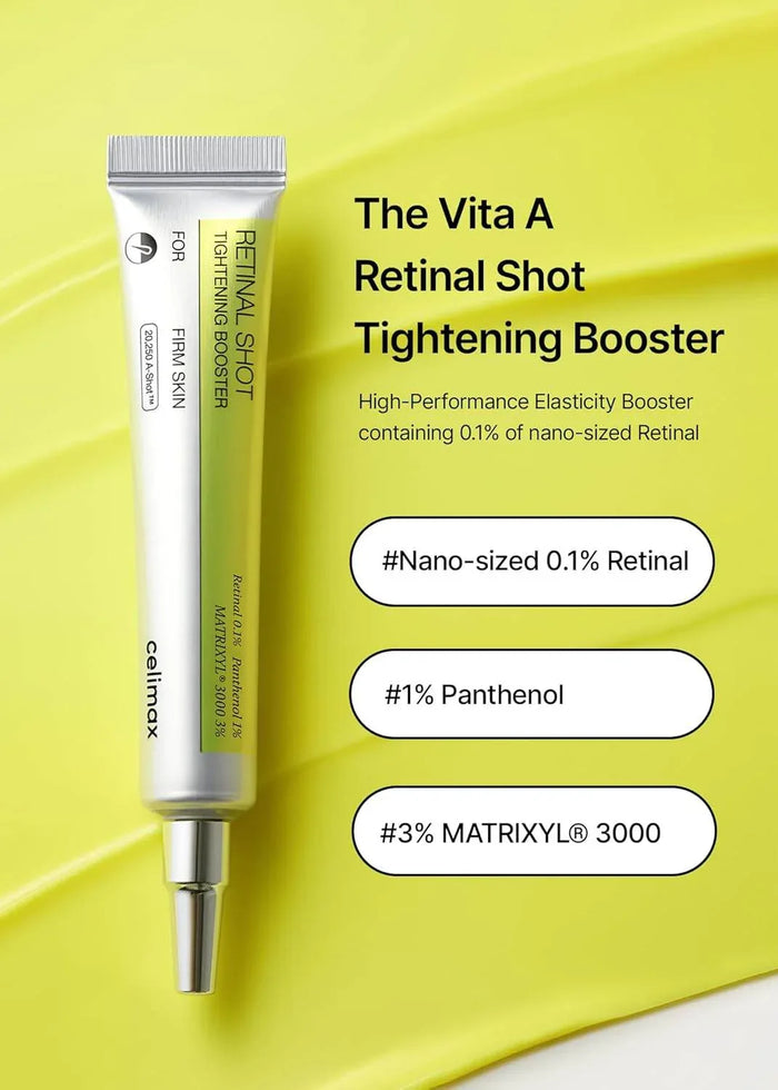 Celimax Retinal Shot Tightening Booster – 0.1% Retinal & Peptides - Retinal Anti-Aging Booster / Firming Serum - Celimax -- United Arab Emirates -- Pinky Cosmetics
