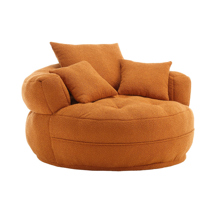 Chenille Sponge single sofa,No Assembly Required,Fluffy Modern Sleeper