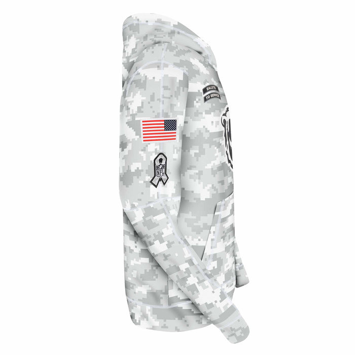 Chicago Bears Youth Nike 2024 Salute To Service Hooded Sweatshirt