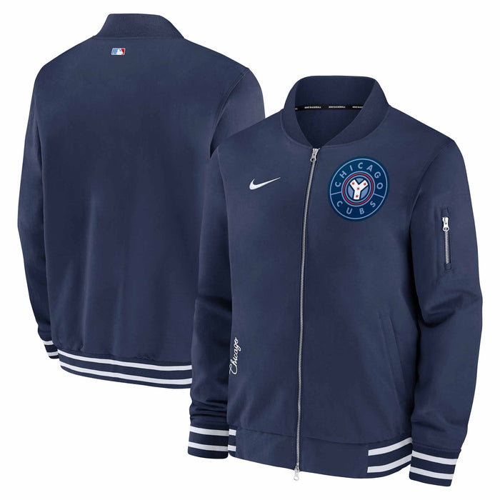 Chicago Cubs 2024 Nike Authentic Collection City Connect Bomber Jacket