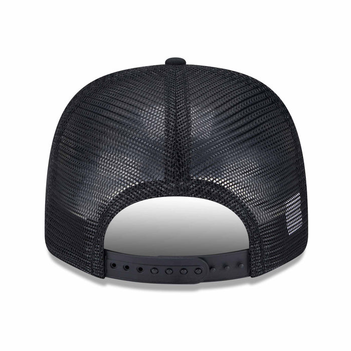 Chicago Cubs Canvas Black 9SEVENTY Stretch Snap Trucker Cap