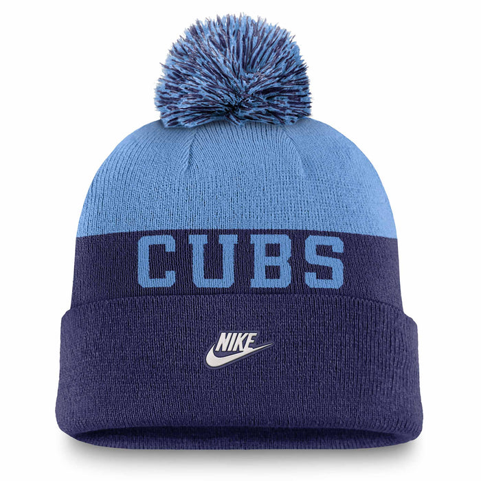 Chicago Cubs Nike City Connect Peak Standard Beanie Pom Knit