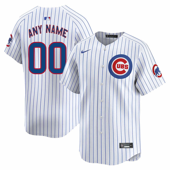 Chicago Cubs Customized Home Youth Nike Home Run Replica Jersey With Authentic Lettering