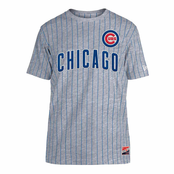 Chicago Cubs Grey Pintsripe T Shirt