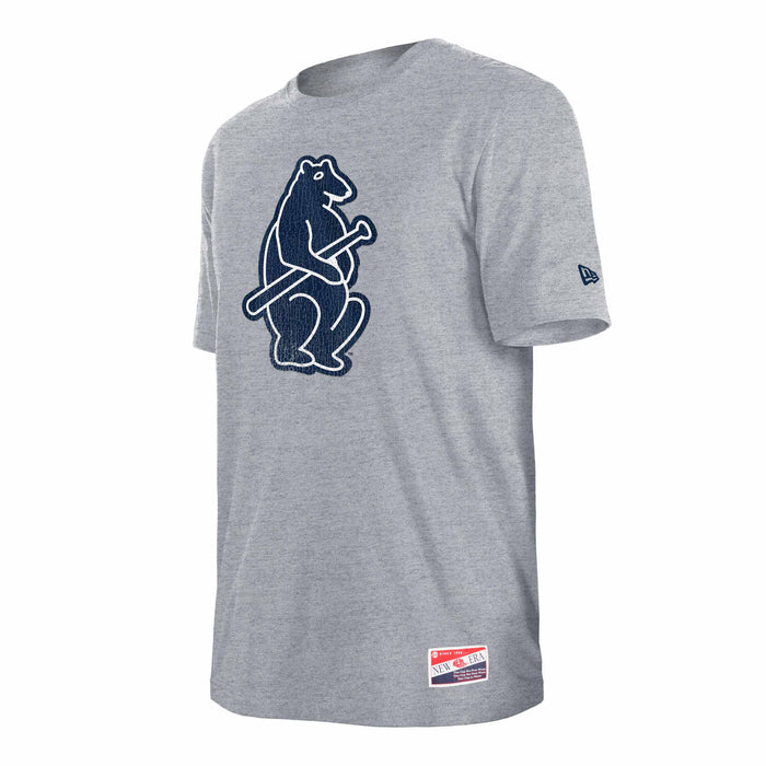 Chicago Cubs Heather Dolphin Grey 1914 Bear T-Shirt