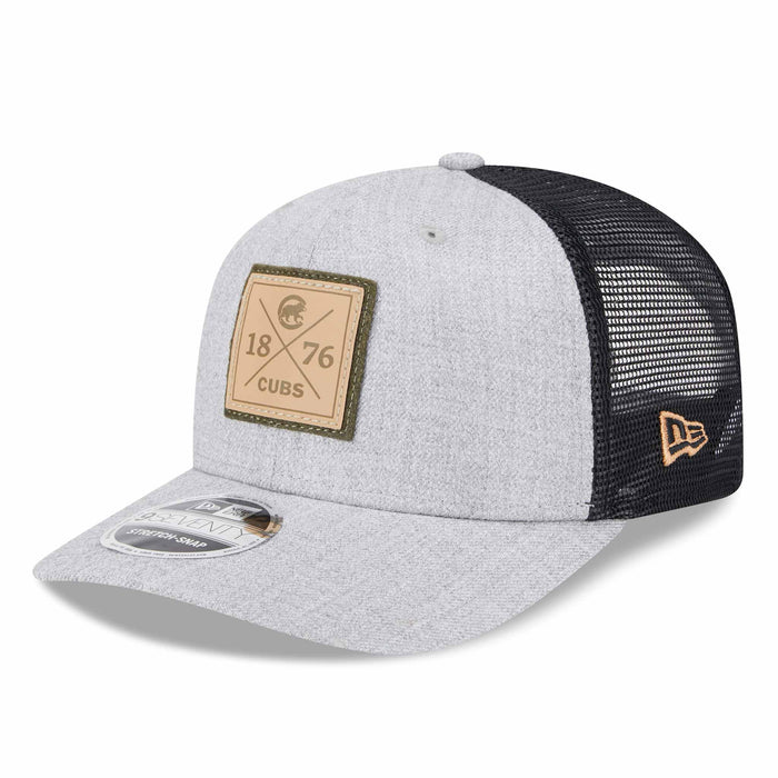 Chicago Cubs Heather Patch 9SEVENTY Stretch Snap Trucker Cap