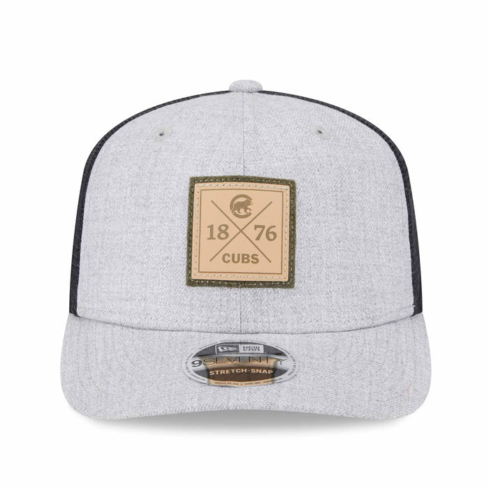 Chicago Cubs Heather Patch 9SEVENTY Stretch Snap Trucker Cap
