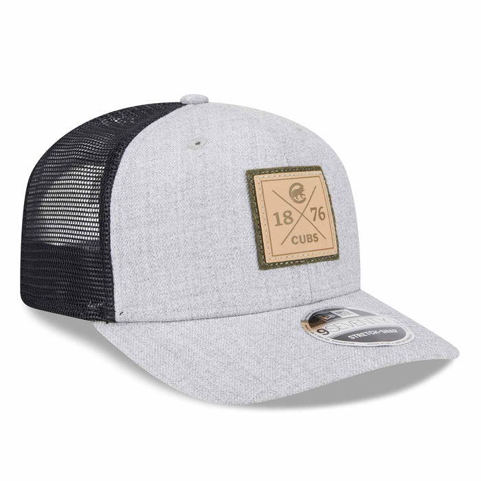 Chicago Cubs Heather Patch 9SEVENTY Stretch Snap Trucker Cap