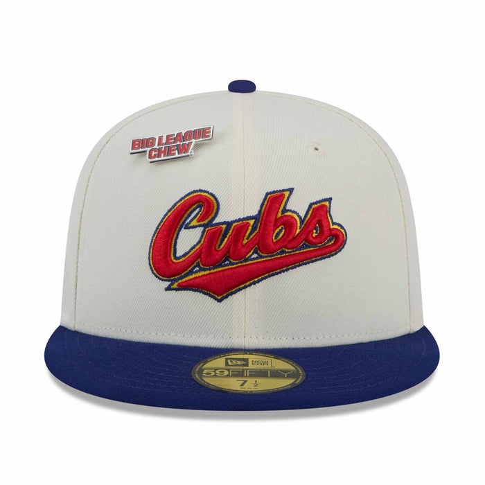 Chicago Cubs New Era Big League Chew 2024 59FIFTY White Royal Fitted Cap