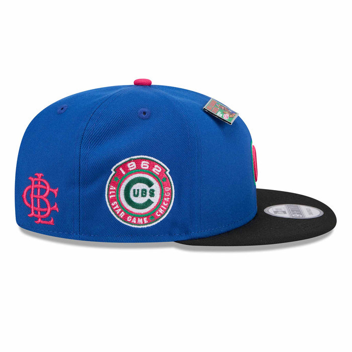 Chicago Cubs New Era Big League Chew 2024 9FFIFTY Blue Black Snap Back Cap