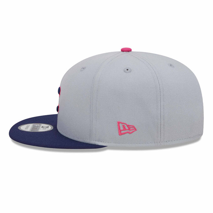 Chicago Cubs New Era Big League Chew 2024 9FFIFTY Grey Blue Snap Back Cap