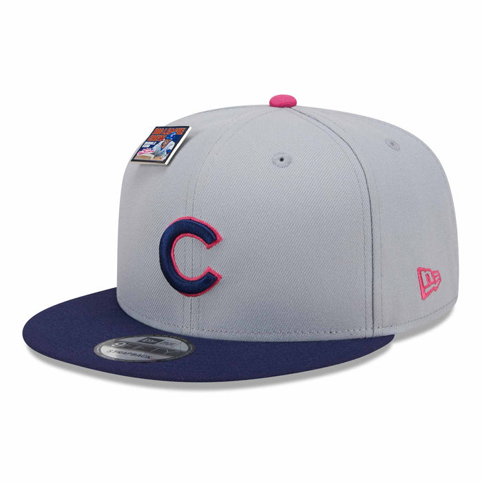 Chicago Cubs New Era Big League Chew 2024 9FFIFTY Grey Blue Snap Back Cap