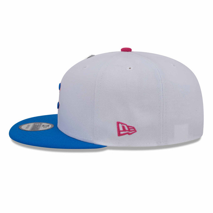 Chicago Cubs New Era Big League Chew 2024 9FFIFTY White Blue Snap Back Cap
