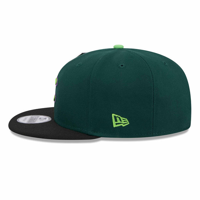Chicago Cubs New Era Big League Chew 2024 9FIFTY Green Black Snap Back Cap