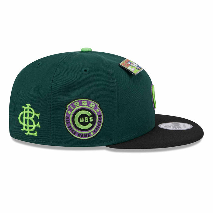 Chicago Cubs New Era Big League Chew 2024 9FIFTY Green Black Snap Back Cap