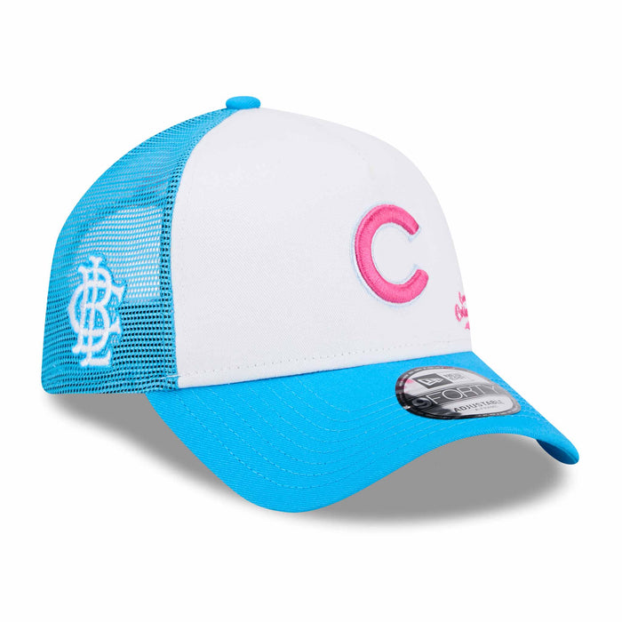 Chicago Cubs New Era Big League Chew 2024 9FORTY Mesh Trucker Cap