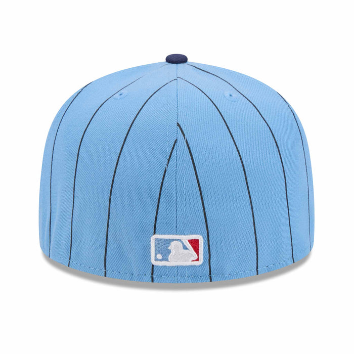 Chicago Cubs Pinstripe Baby Blue City Connect 1876 Patch 5950 Fitted Cap