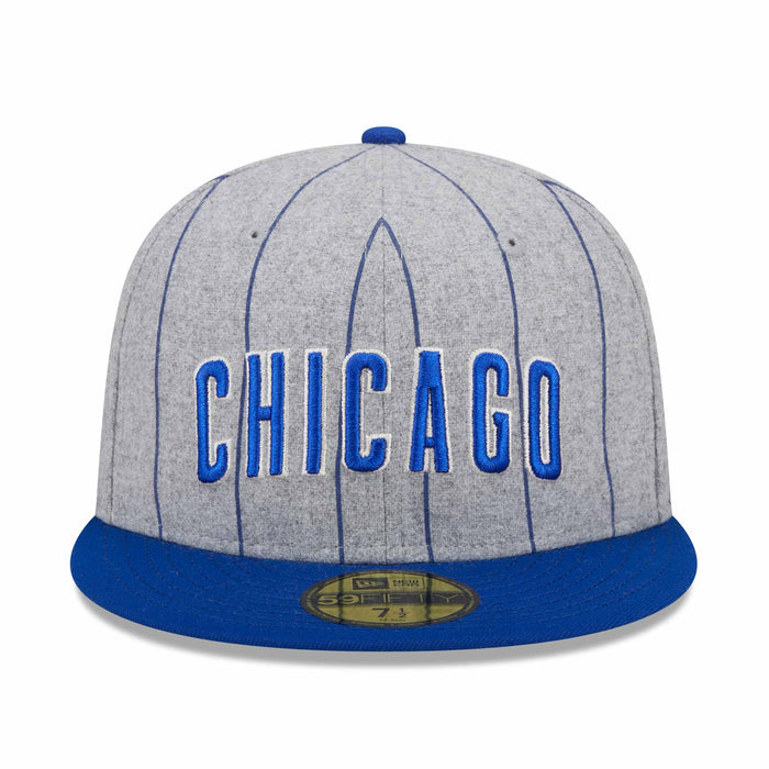 Chicago Cubs Pinstripe Grey Chicago 5950 Fitted Cap