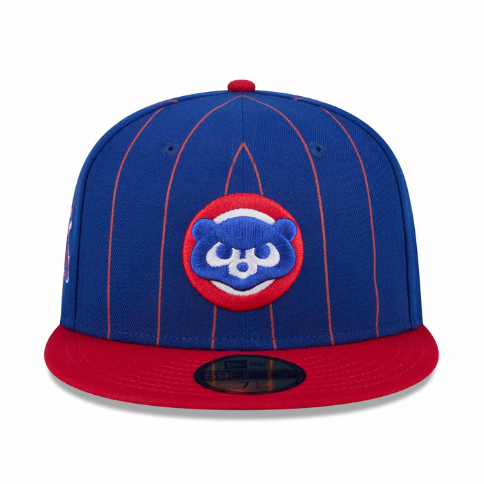 Chicago Cubs Pinstripe Royal 1984 Bear 1876 Patch 5950 Fitted Cap