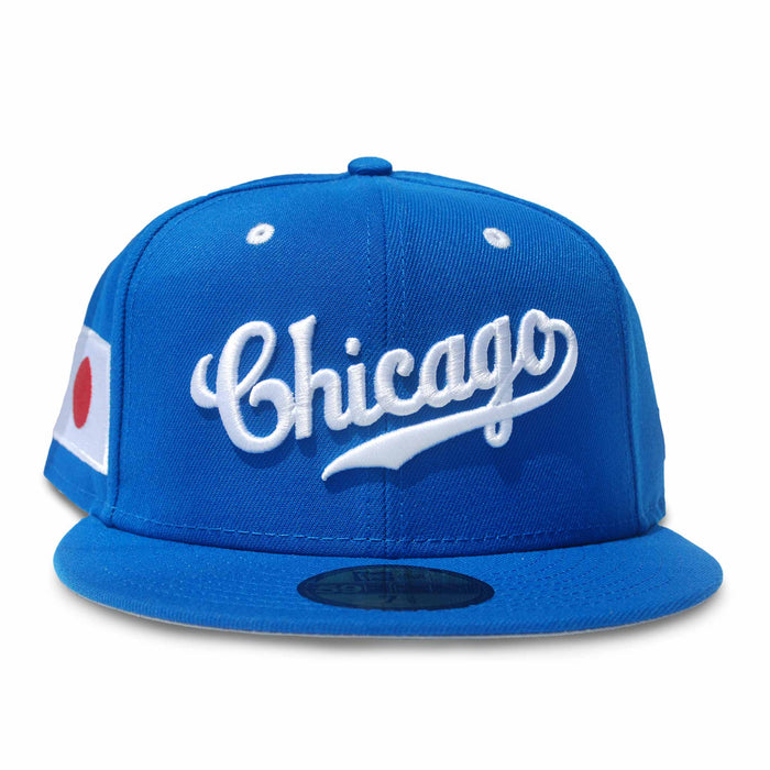 Chicago Cubs Sho-Cago Script Japanese Flag 59FIFTY Fitted Cap