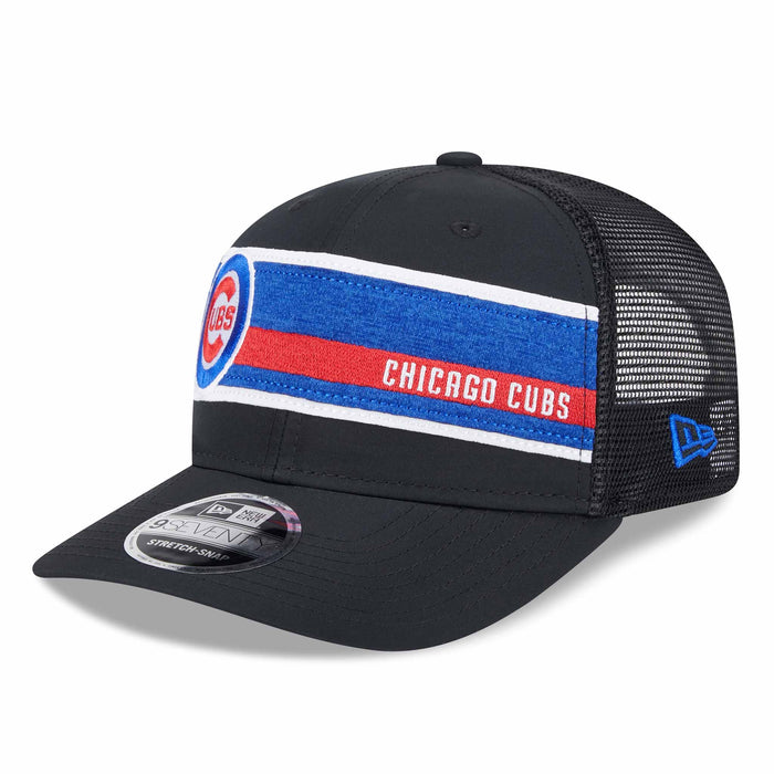 Chicago Cubs Trucker Stripe 9SEVENTY Stretch Snap Trucker Cap