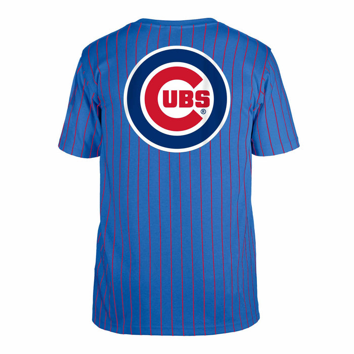 Chicago Cubs Two Sided Bullseye Royal Pinstripe T-Shirt