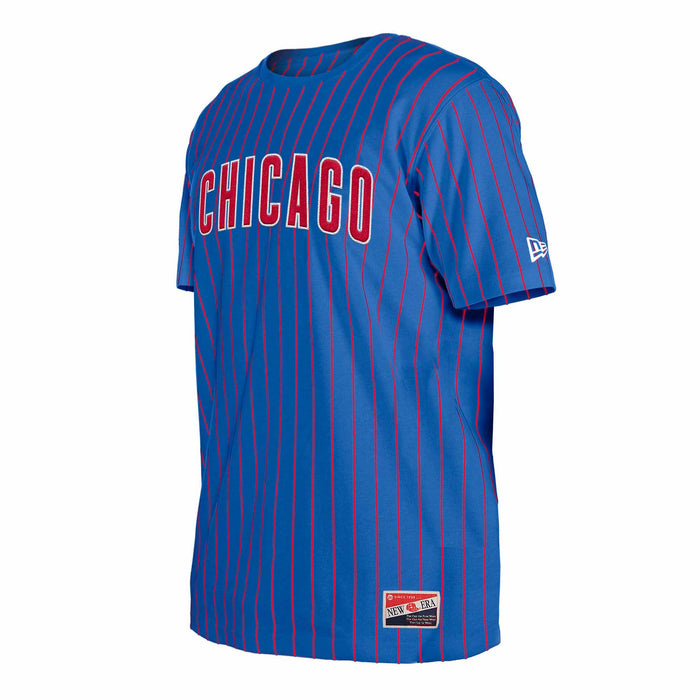 Chicago Cubs Two Sided Bullseye Royal Pinstripe T-Shirt