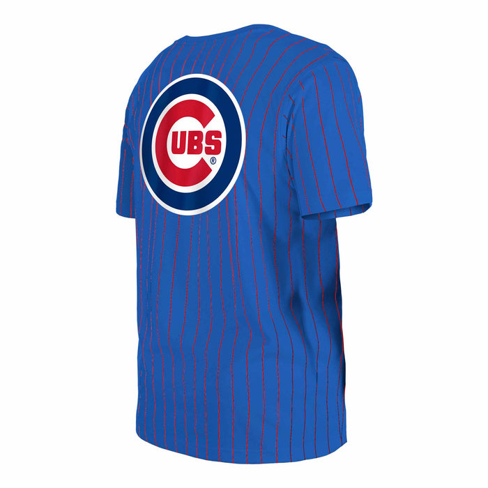 Chicago Cubs Two Sided Bullseye Royal Pinstripe T-Shirt