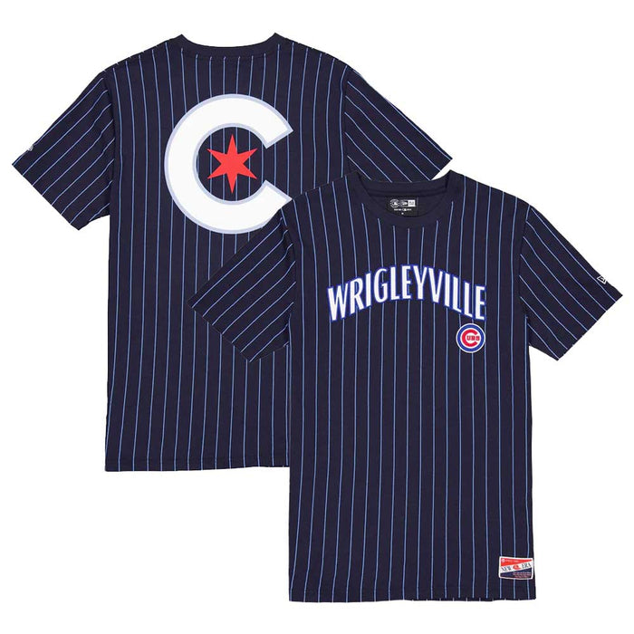 Chicago Cubs Two Sided City Connect Pinstripe T-Shirt