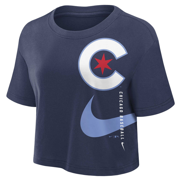 Chicago Cubs Nike Women's City Connect Crop Top T-Shirt