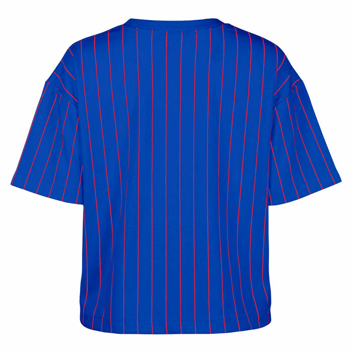 Chicago Cubs Women's Pinstripe Team Color T Shirt