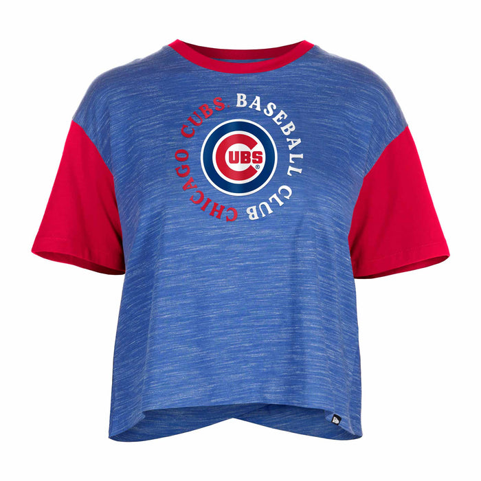 Chicago Cubs Women's Two Tone Baseball Club T-Shirt