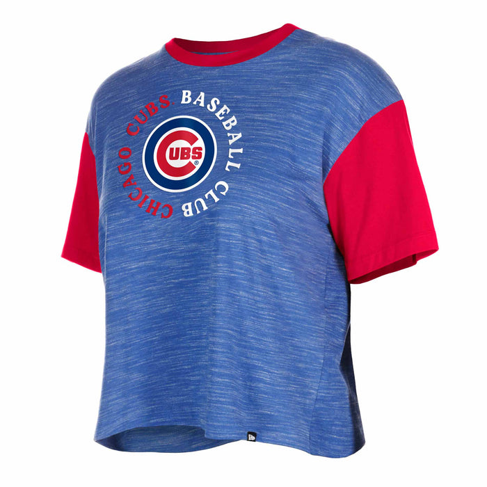 Chicago Cubs Women's Two Tone Baseball Club T-Shirt