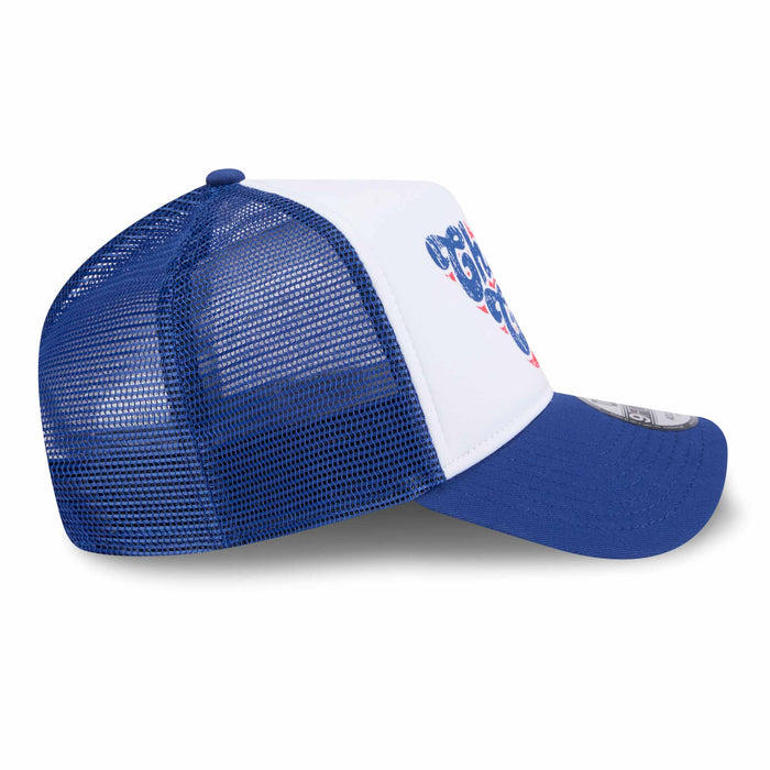 Chicago Cubs Youth 9FORTY Throwback Rear Bullseye Trucker Cap